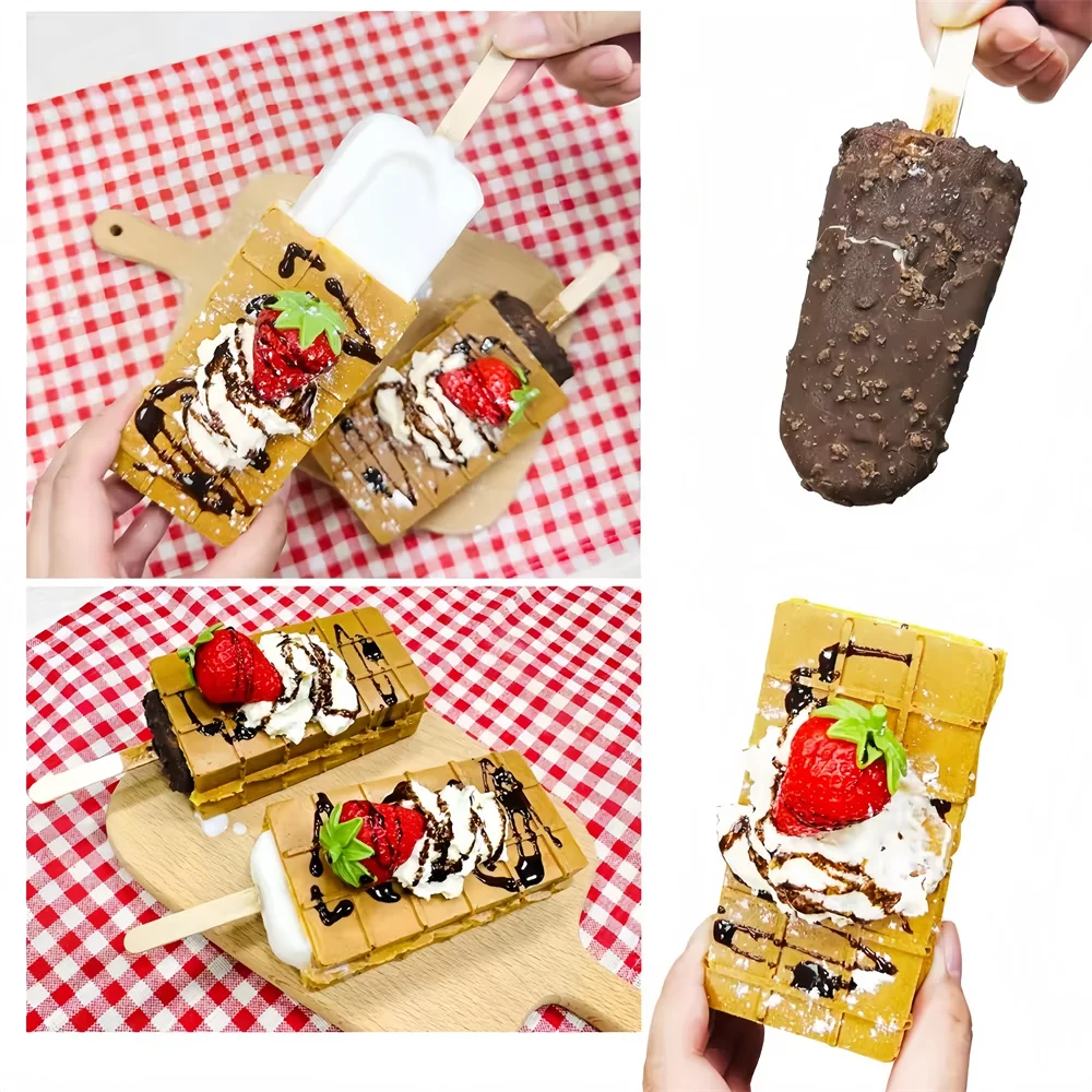 q*-Electric 3 pcs Open Mouth Ice Sucker Shape Taiyaki Maker Ice Cream Cone Taiyaki Machine Waffle Cone Bakery Waffle Machine^/^