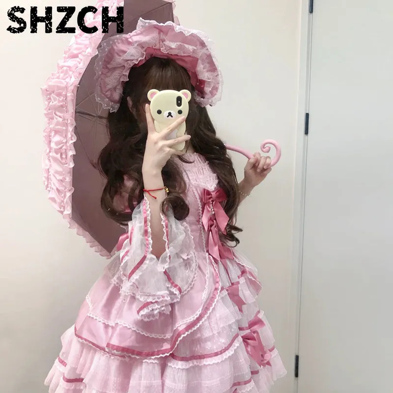 Princess Lace Lolita Umbrella, Japanese Style Rain & Sun Parasol for Girls, Ruffle Edge Cosplay Photography Prop for Studio