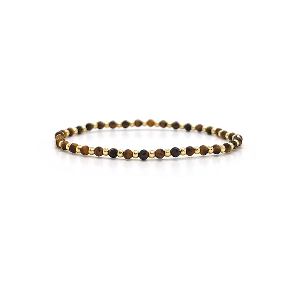 Vlen Boho-Perlenarmband für Damen, bunte Stretch-Armbänder aus Naturstein, trendige Mode, zierlicher Schmuck, Sommer, Strandurlaub – Detail 12