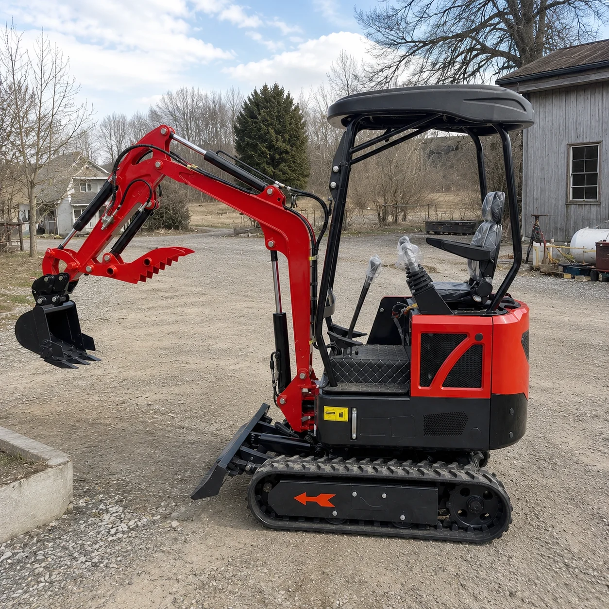 Maßgefertigter 1,5-Tonnen-Minibagger mit Hydraulik und Raupenantrieb für Landwirtschaft, Gartenbau und Bauarbeiten, CE EPA Euro 5 Diesel, OEM-Fabrik – Detail 2