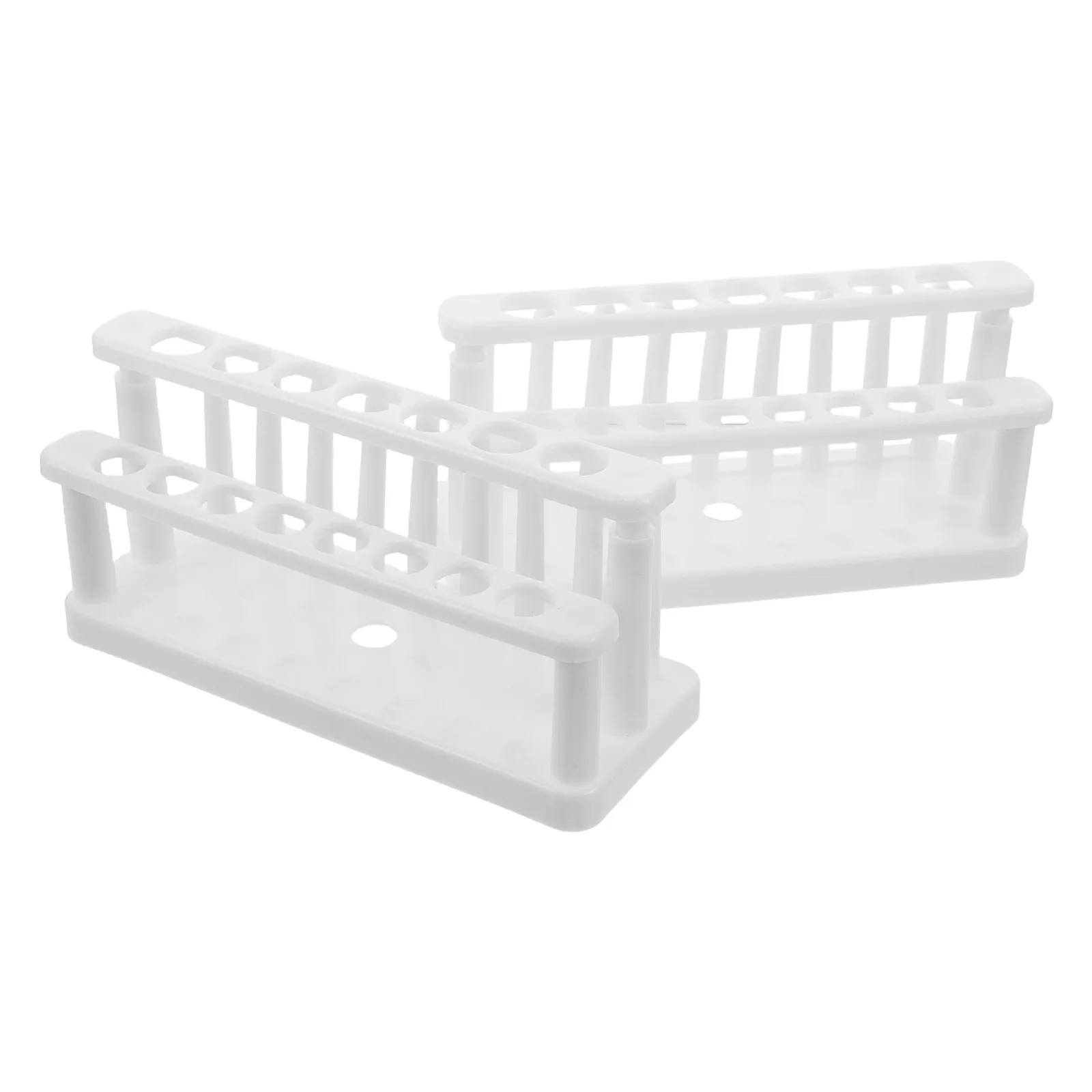 2Pcs Test Tube Rack Plastic 15 Holes 18 21Mm Lab Holder Stand Drying Organizing Tubes Laboratory Classroom Science Analysis