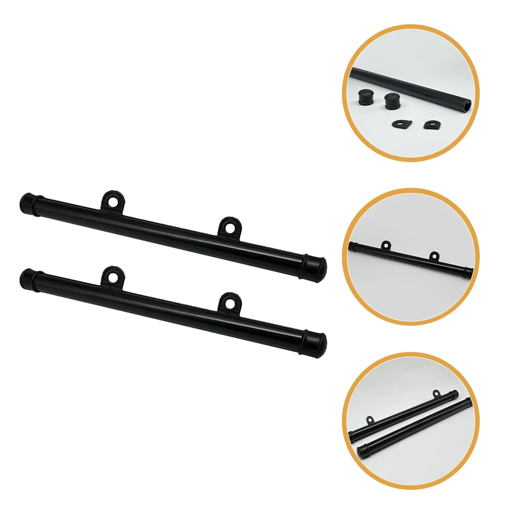 

2 Pcs Poster Hanging Flagpole Toppers Outdoor Plastic Painting Frame Hanger Portable Household