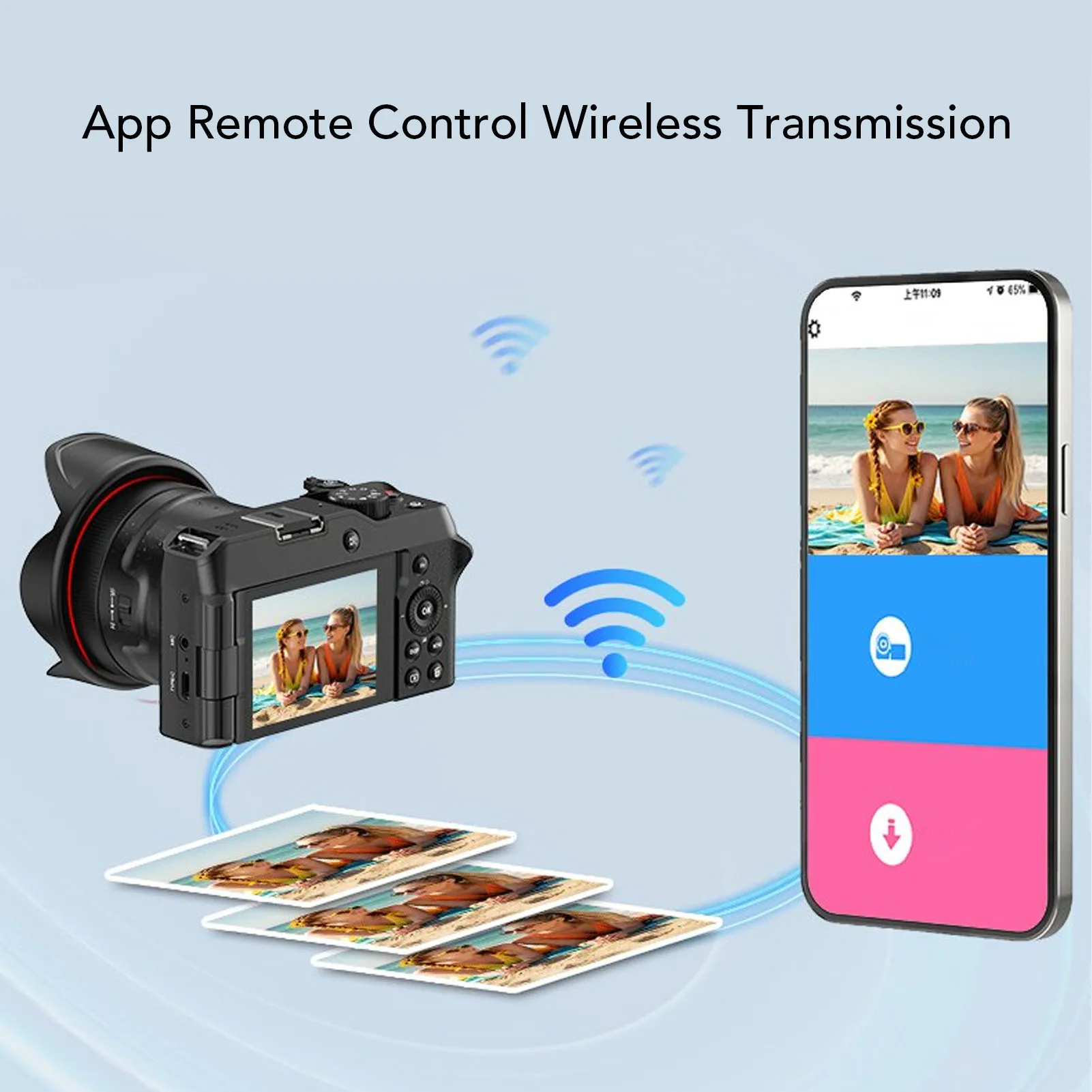 WiFi Digital Video Camera 5K Digital Camera 72MP 270°  Screen 12x Optical Zoom WiFi Digital Video Camera for Vlog Taking