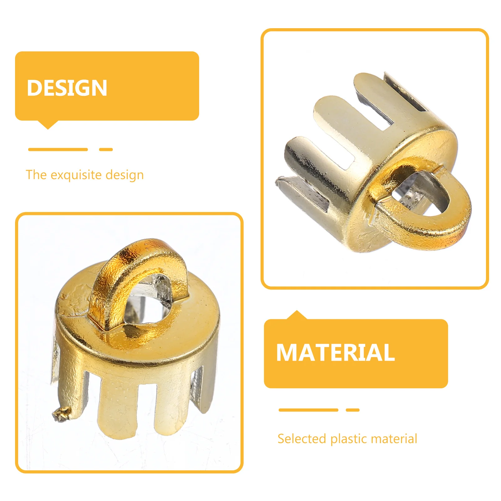 

10Pcs Plastic Ball Pendant End Caps Decorative Covers DIY Christmas Ball Hanging Accessories Creative Balls Accessory