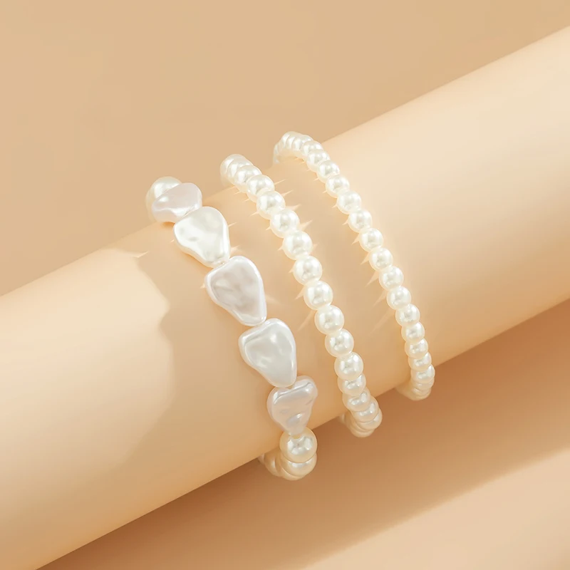 Boho Anklet Foot Multilayer Pearl Chain Summer Bracelet Charm Anklet Sandals Barefoot Beach Vacation Foot Bridal Jewelry J037