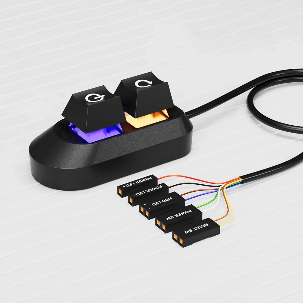2m mechanischer Schlüssel externes Ein-/Ausschalten Motherboard-Schalter Ein-Aus-Strom versorgungs kabel PC-Netzschalter knopf für Home-Office-PC-Gehäuse – Detail 6