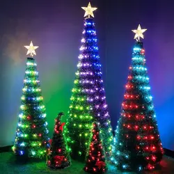 1.5/1.8/2.1M LED Christmas Tree Decoration Light Smart DIY IDeal LED Remote control/APP Control Christmas Tree Decor Wreath