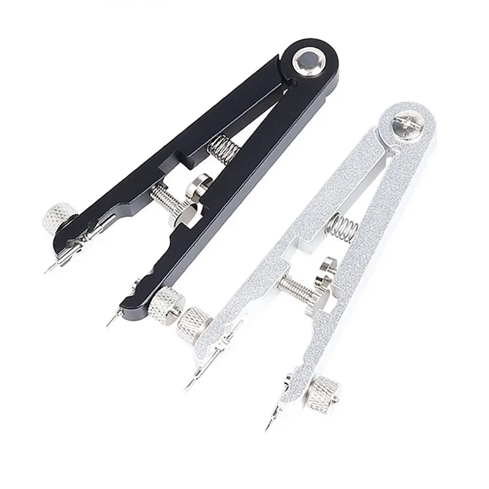 Набор плоскогубцев для часов из алюминиевого сплава, V-образный черный, серебристый инструмент для ремонта часов, пружинный стержень, инструмент для замены ремешка