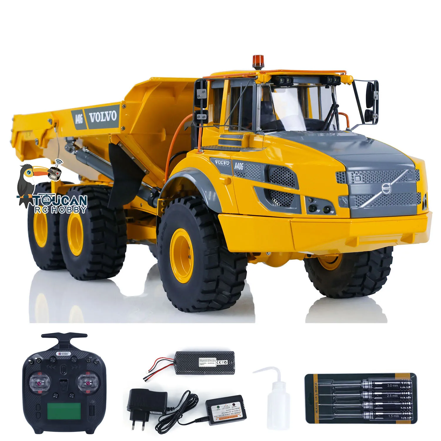 

RTR окрашенный в сборе двойной E A40G RC гидравлический масштаб 1/16 металлический шарнирный грузовик самосвал Игрушечная модель TH23143