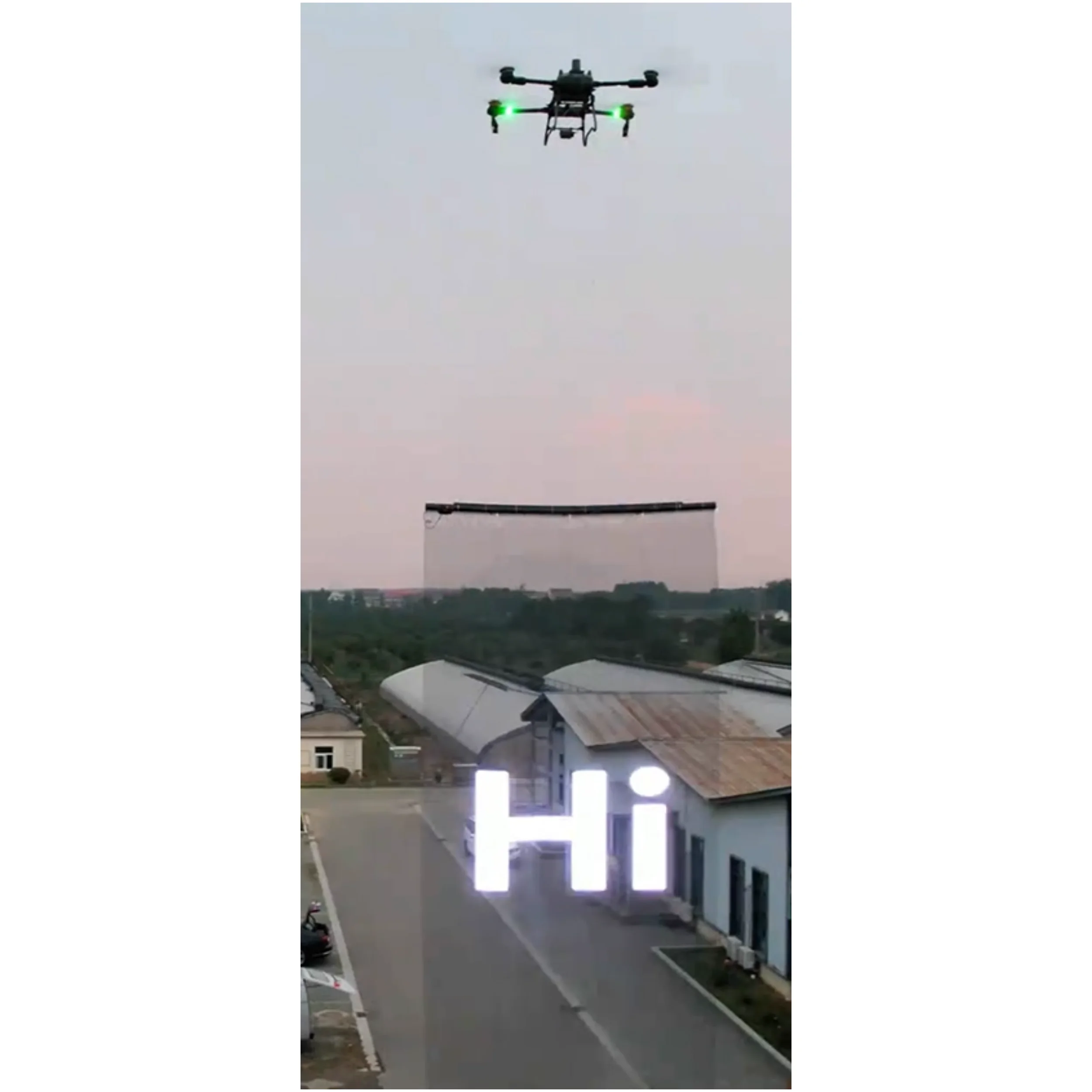 Outdoor P25 LED Soft Screen Display, Hoisting Magic Carpet with    Flying Transparent Digital Poster & Flying Carpet Display