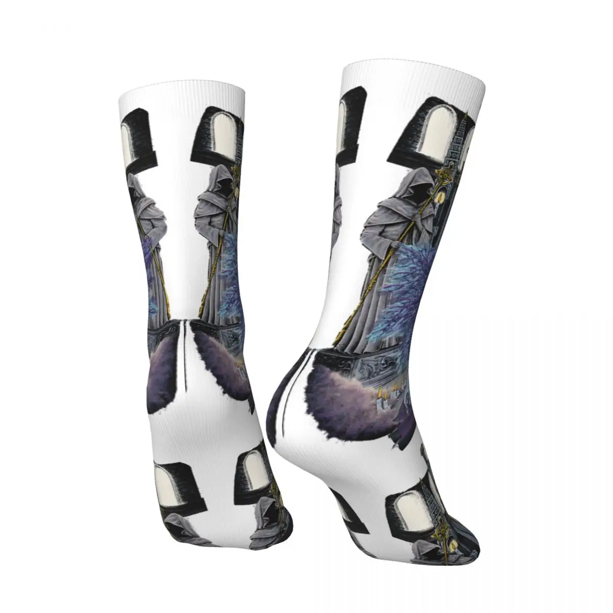 Funny Crazy compression The Pontiff Sock for Men Hip Hop Harajuku Dark Souls Happy Seamless Pattern Boys Crew Novelty Gift