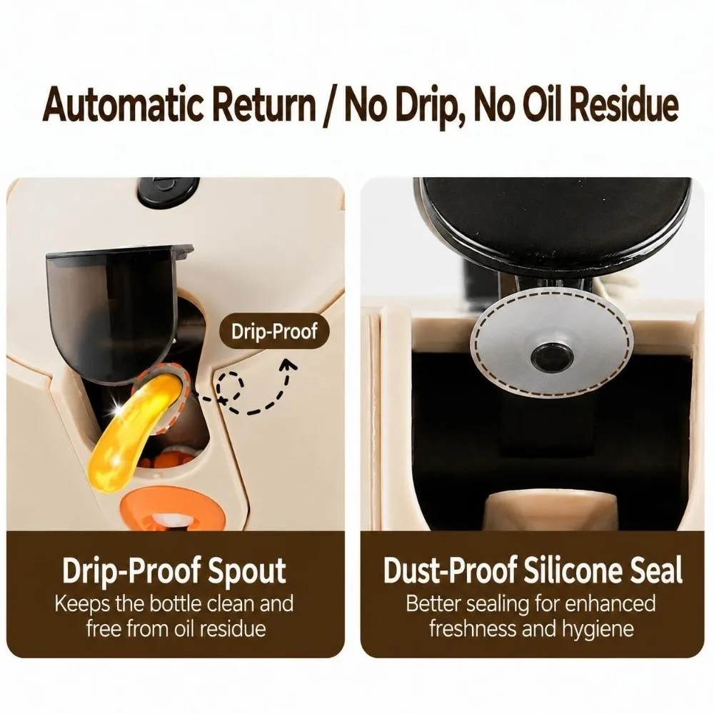 Kitchen Accessories Dual-Use Spray Oil Dispenser Spray & Pour 600ml Oil Bottle Leak-Proof Atomization Condiment Bottle Cooking