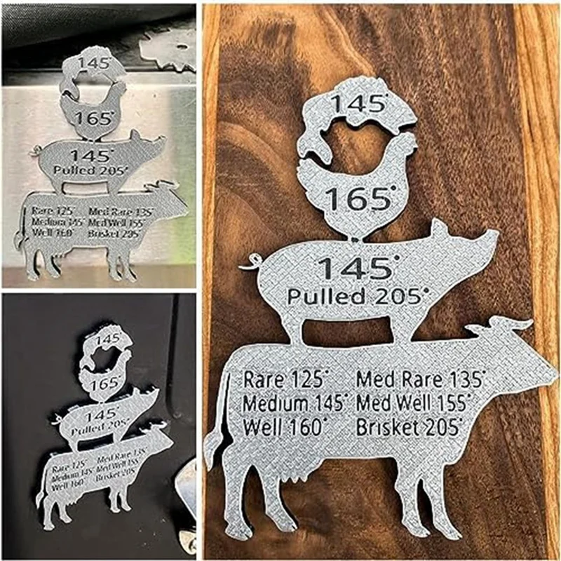 

2 шт., прочный металлический магнит для измерения температуры мяса