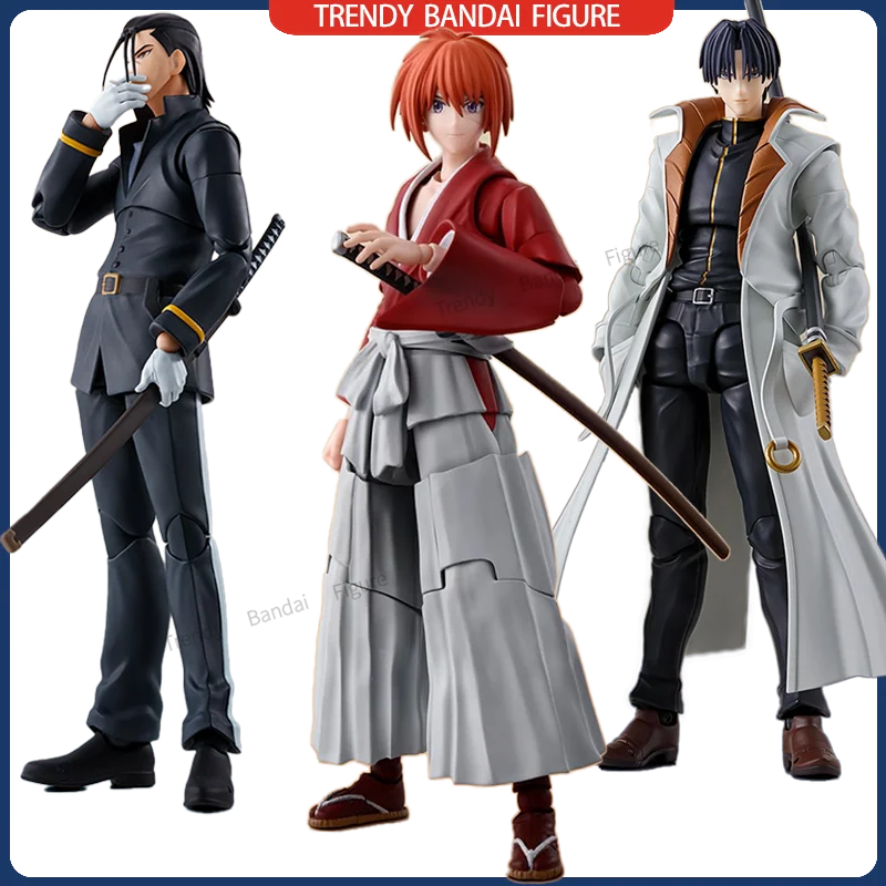 Bandai TAMASHII Kenshin Himura Shinomori Aoshi Saitou Hajime Rurouni Kenshin S.H.Figuarts Action Figure Anime Model Toys Hobby