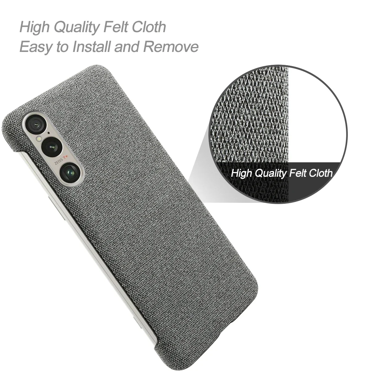 Luxury Fabric Antiskid Cover for Sony Xperia 1 VI, XQEC54EUKCB.GC, XQEC54EUKCG.GC, XQEC54EUKCS.GC, XQ-EC72 Capa