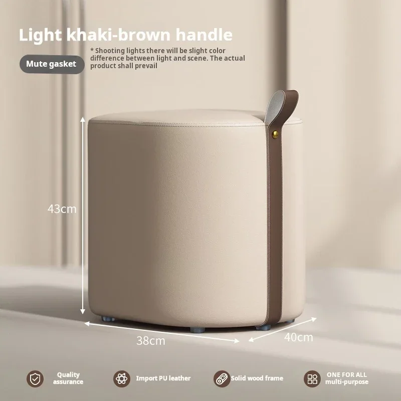 

Light Luxury Living Room Small Square Stool Modern Furniture Dressing Table Stool Portable Soft Bag Low Stool Shoe Bench Ottoman