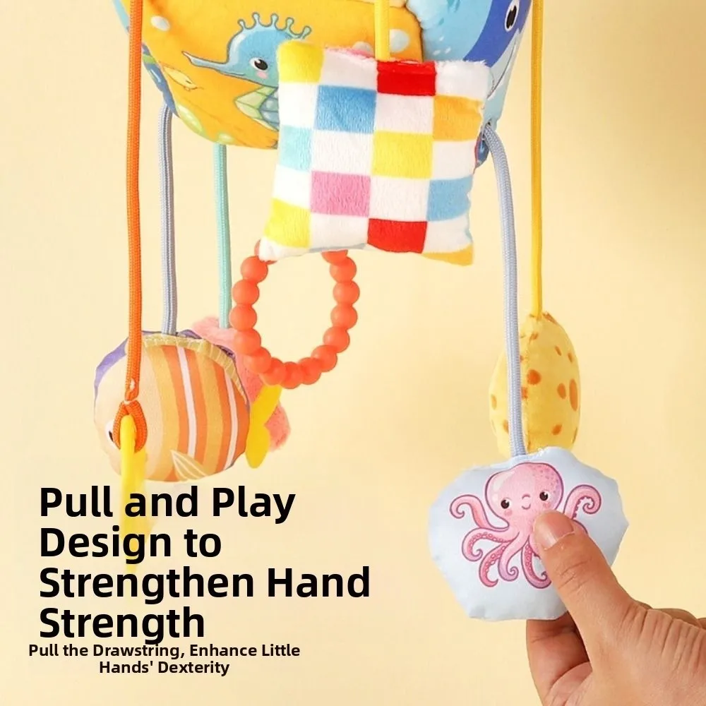 Creatieve babydierammelaars Zacht krabvormig gevuld Zintuiglijk Visuele ontwikkeling Vervormende spiegel Wandelwagen Hangende ornamenten