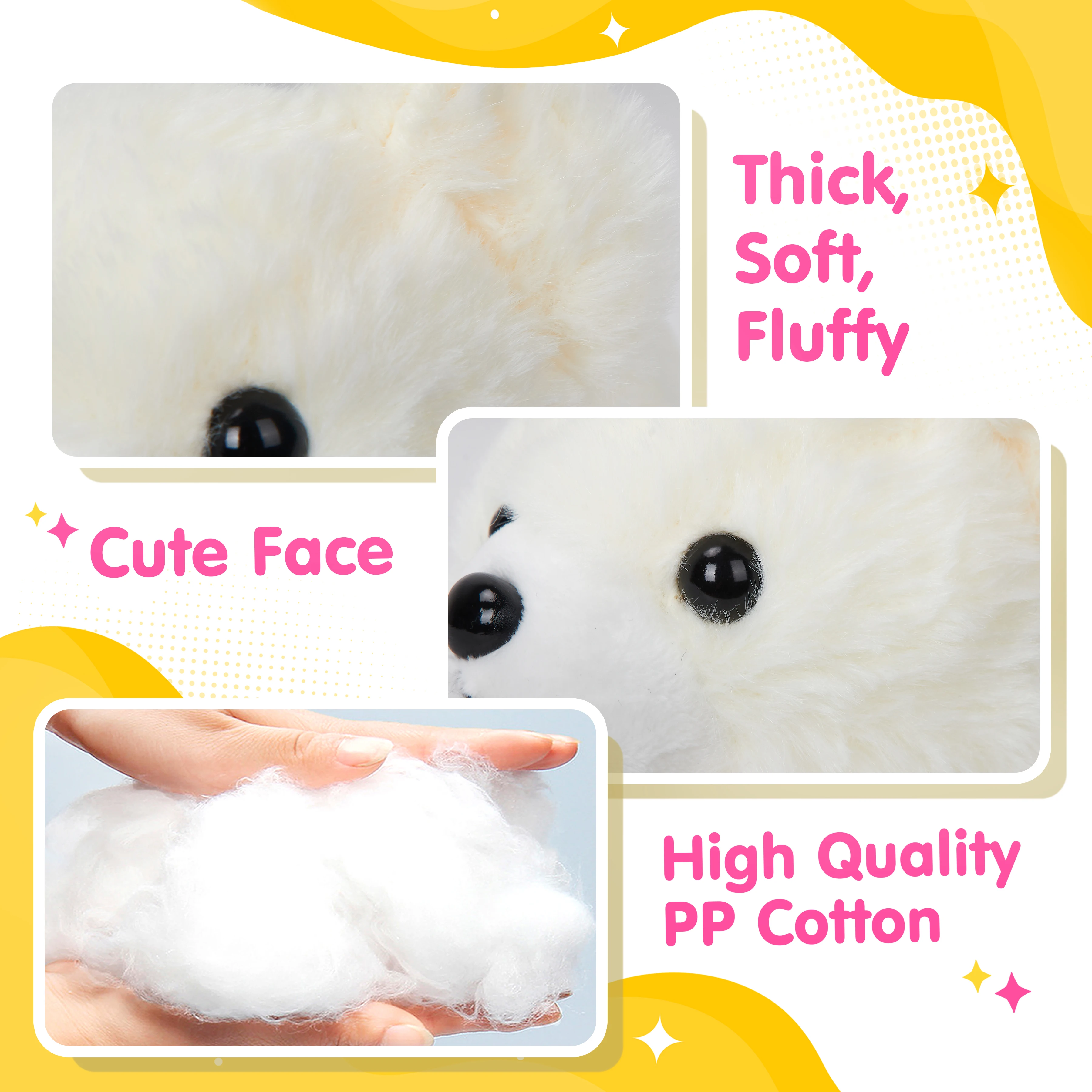 28cm White Polar Bear Doll Plush Toy Light-up Soft Cute High Quality PP Cotton Stuffed Animals for Girls Kids Luminous Toy