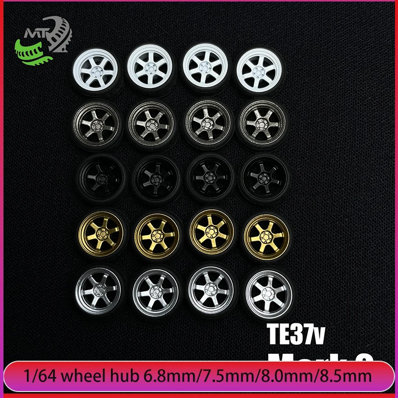 1:64 Wheel Hub Diameter 6.8mm/7.5mm/8.0mm/8.5mm Car Model Modified Wheel Hub Accessories Without Calipers