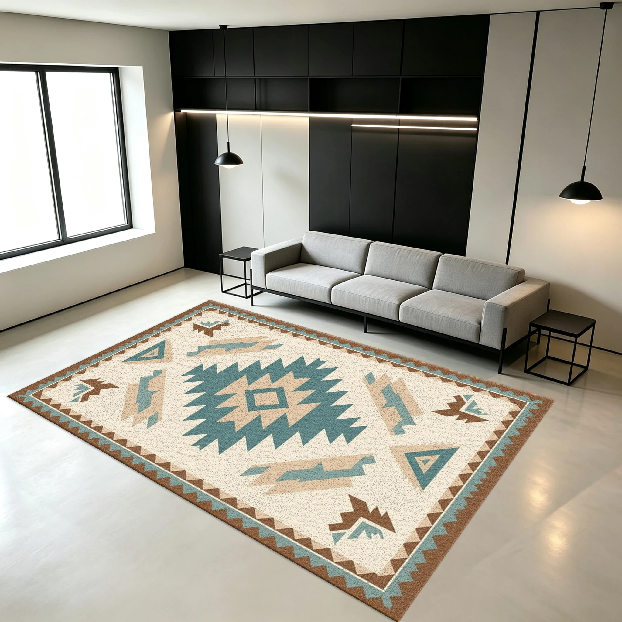 Southwestern Tribal Geometric Navajo Style Area Rug