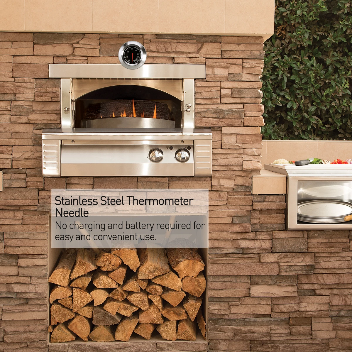 

Stainless Steel Bbq Thermometer 60-430℃ 100-800℉ Pit Smoker Grill Oven Temperature Gauge Easy Install 1/4 Inch Hole Included Nut