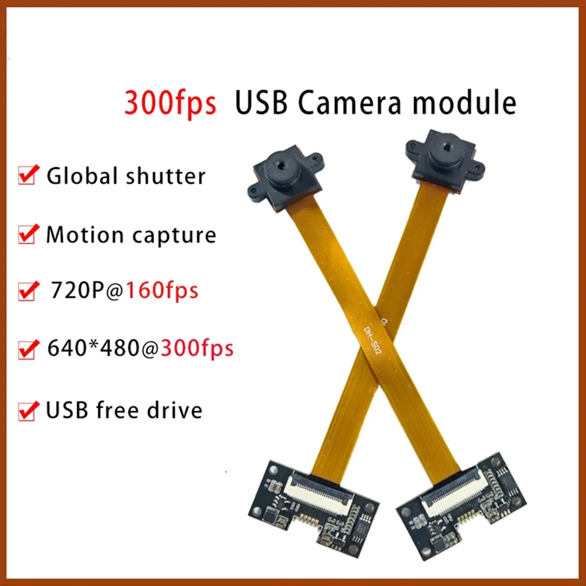AU47-640x480 300FPS Global Shutter USB Camera Module 720P 1.3MP USB Webcam High Frame Rate Action Capture for Windows