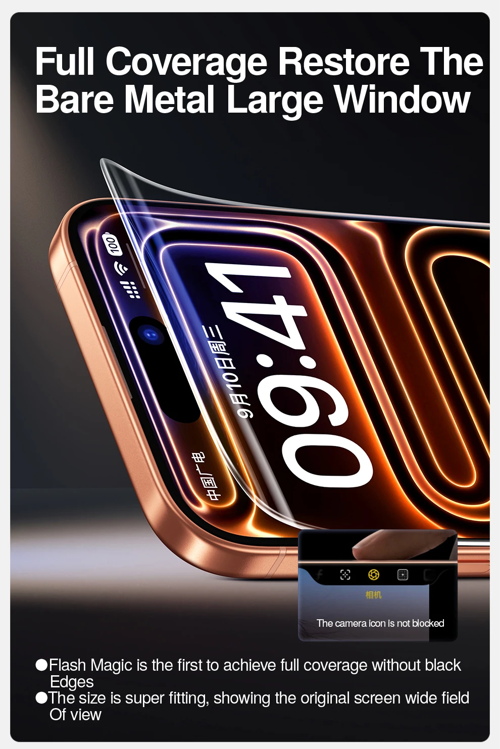 SmartDevil Staubfreier Displayschutz aus Kabinenkern für iPhone 17 Pro Max, staubdichte gehärtete Glasfolie für iPhone Air 17 16 Pro – Detail 6