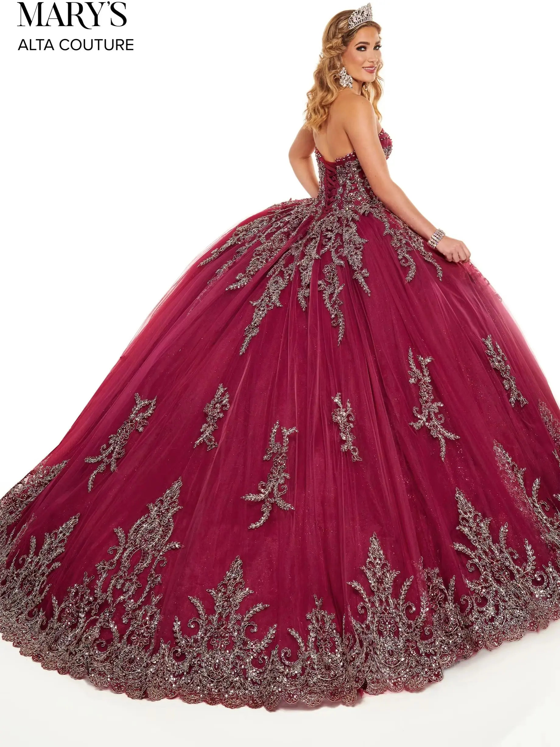 럭셔리 볼 가운 킨세아녜라 드레스, 스위트하트 레이스업 백 스윕 트레인 맞춤 제작 프린세스 프롬 파티 드레스 (스위트 16용)