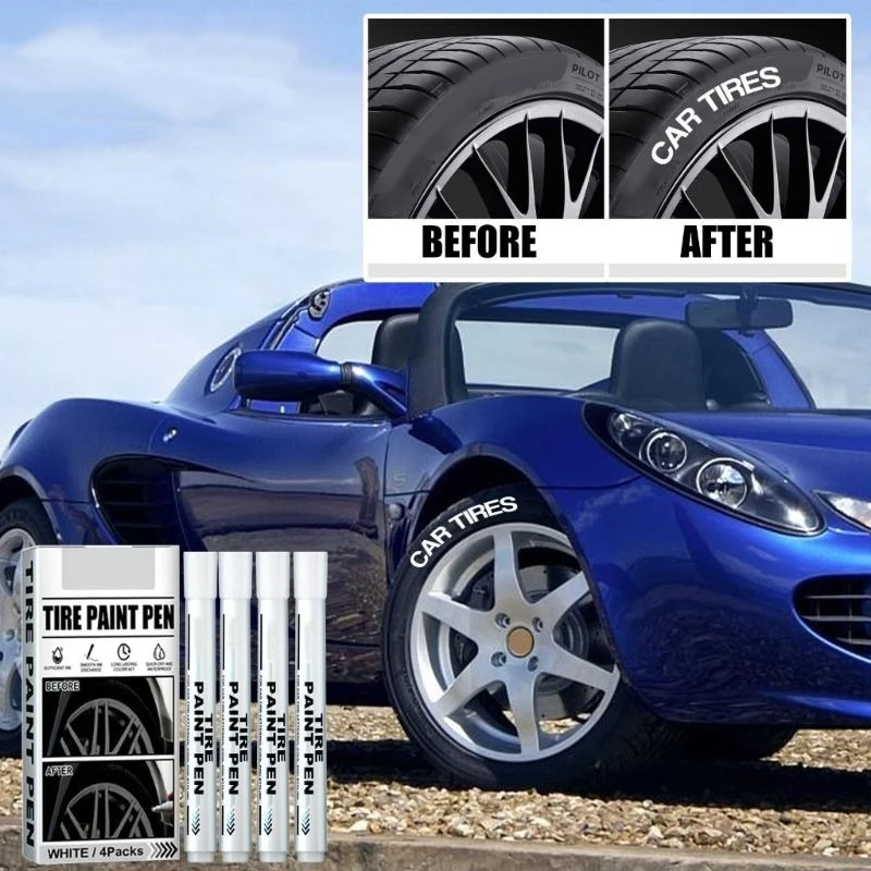W89C علامة الطلاء قلم الطلاء الأبيض لإطارات السيارة