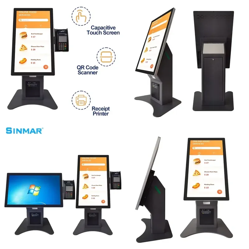 Designed for modern retail and hospitality businesses, this Sinmar 15.6 inch All in One POS system streamlines checkout