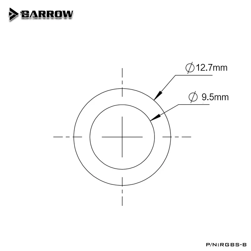 Barrow Silicone Hose Black ID 9.5mm OD 12.7mm (3/8'-1/2') Flessibile Tube DIY Computer Case Split For PC Water Cooling RGBS-B