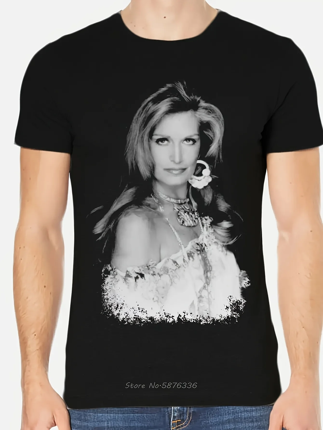 Camiseta Clásica Dalida para Hombre y Mujer - Estampado Retro de Retrato Musical - Ropa Icónica del Pop Francés