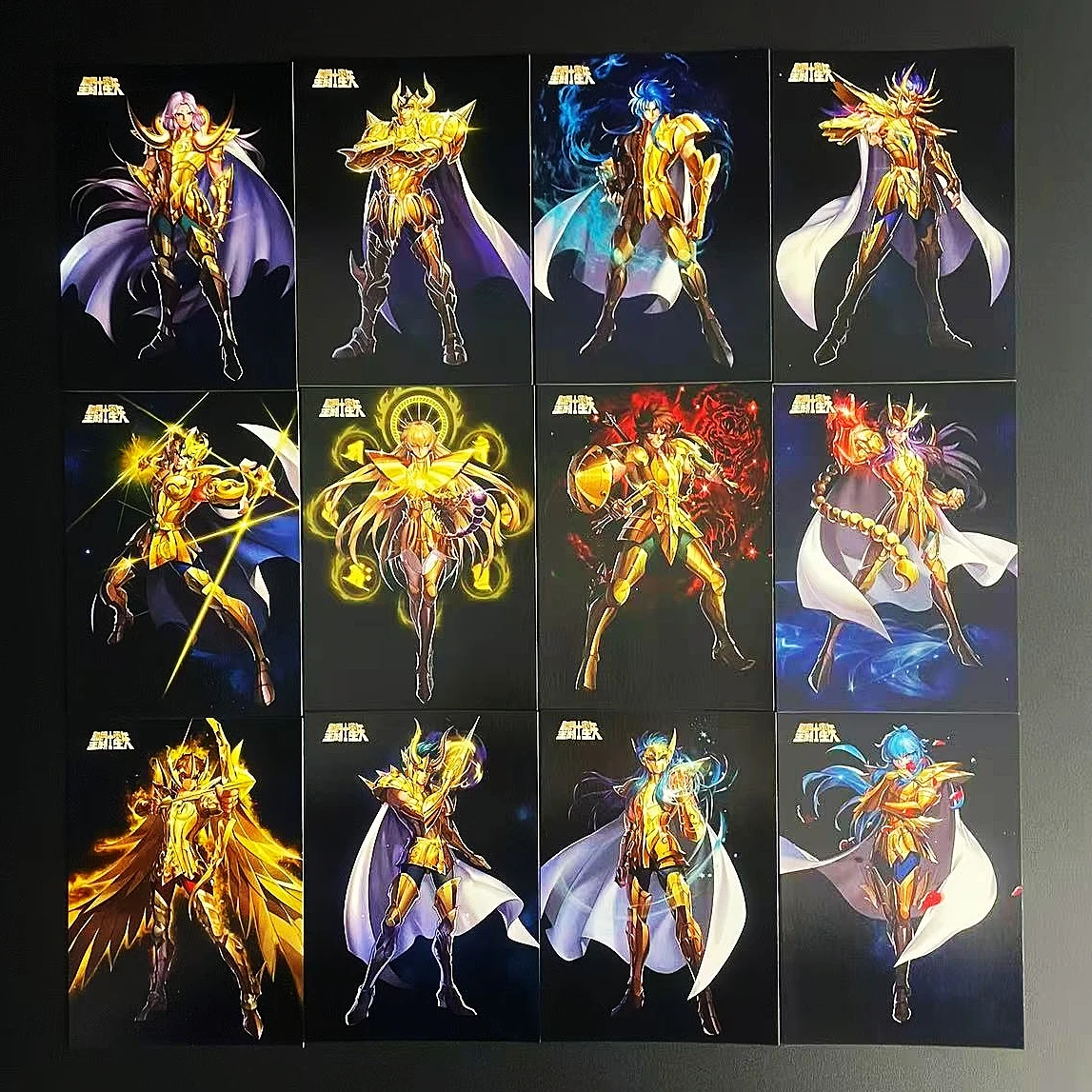 

Saint Seiya A set of 12 Postcards Character Collection Cards Gold Saints Knights of the Zodiac Saga Dokho Aiolos Camus Aphrodite