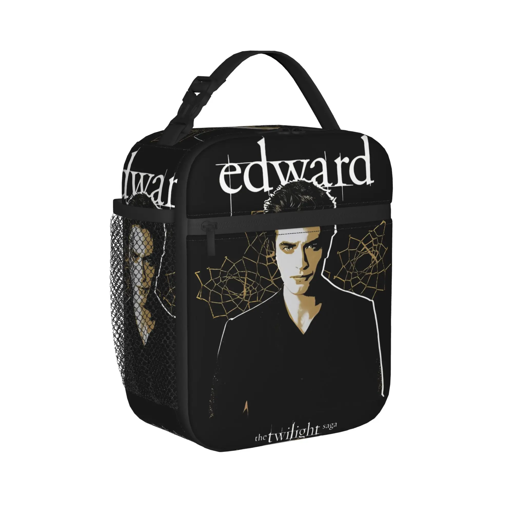Twilight Edward Insulated Lunch Bags Leakproof  Meal Container Cooler Bag Tote Lunch Box Work  Outdoor Girl Boy