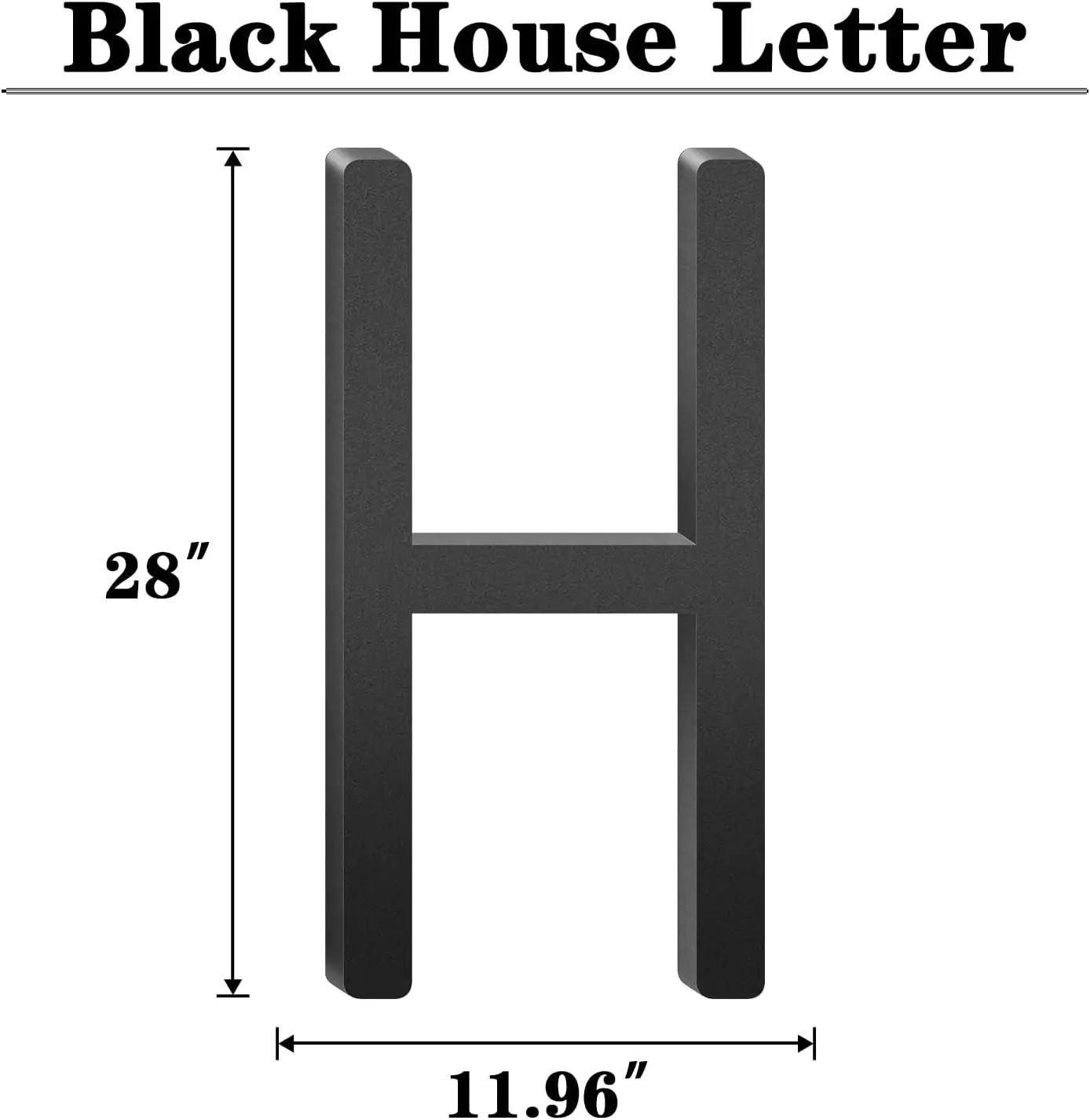 Floating Aluminum Letter H Outdoor House Metal Sign 28 Inch