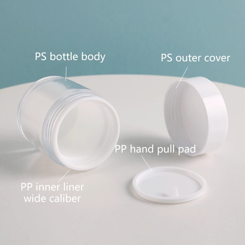 20/30/50 جرام إعادة الملء جرة كريم التجميل غسول الجسم زبدة ماكياج الحاويات مستديرة السفر كريم وجه غسول عبوة زجاجة فارغة