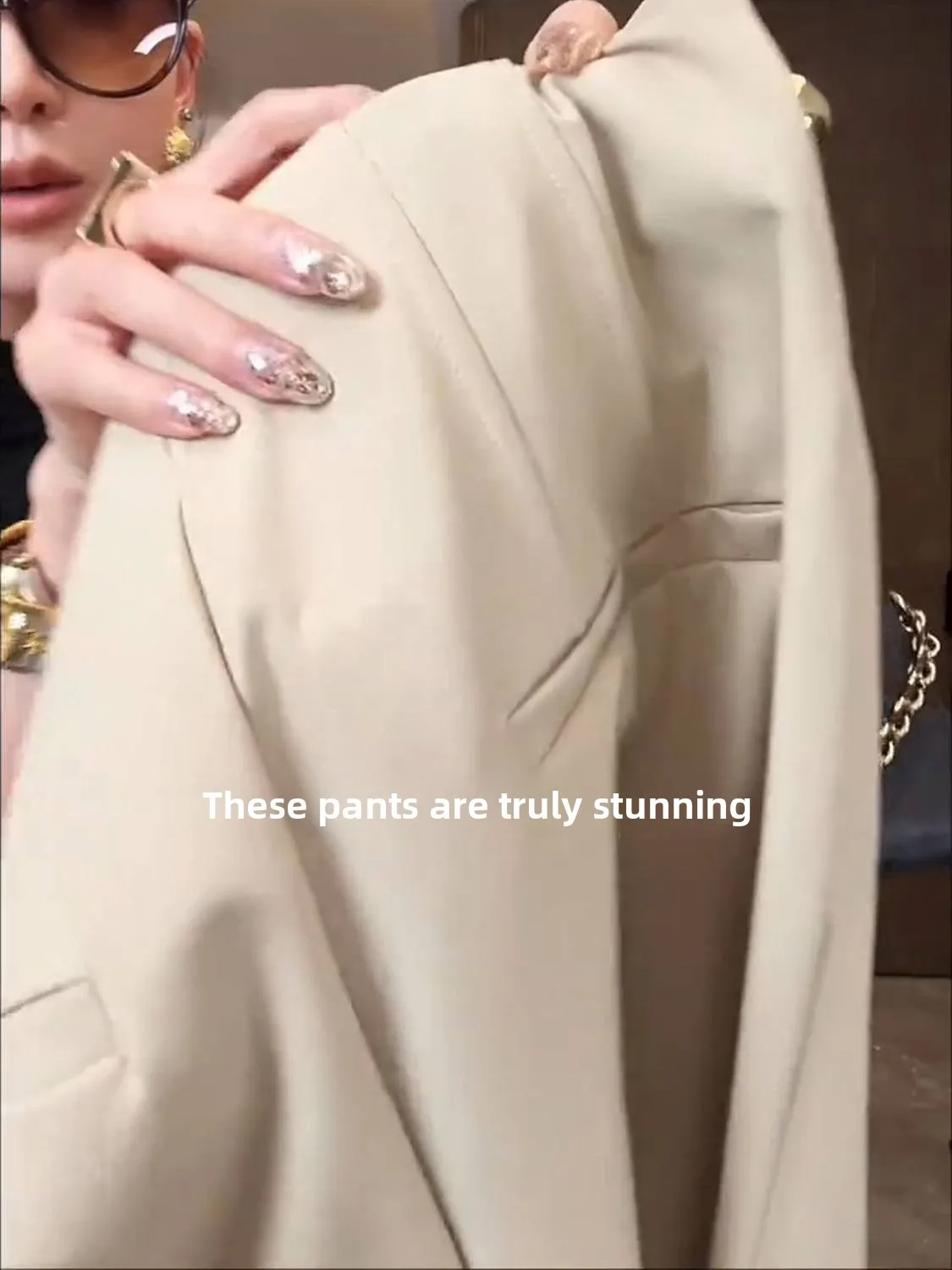 Khaki High Waist Straight Leg Casual Pants Women's Spring Summer New Style Small Size French Bread Pants Casual Trousers