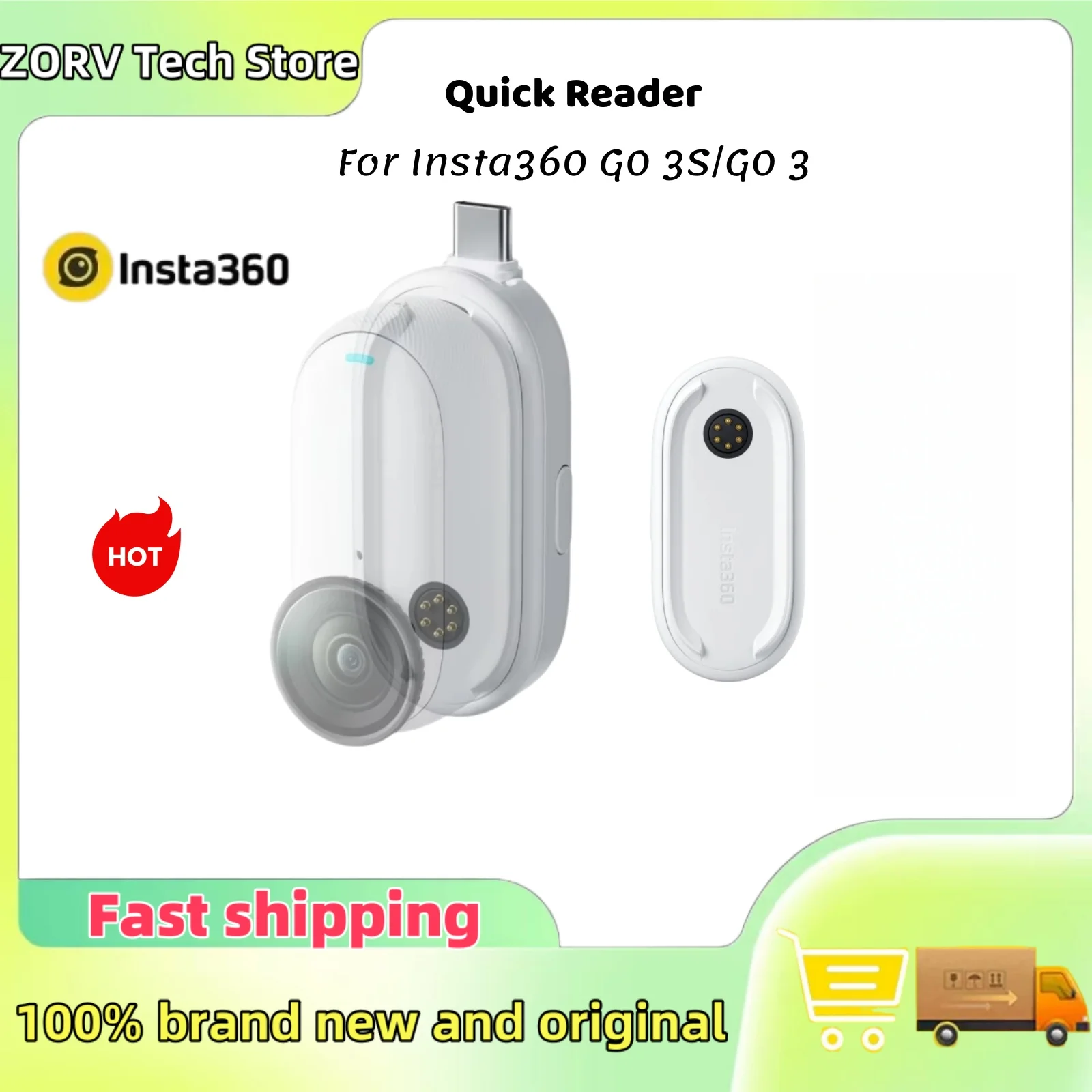Insta360 GO 3S Quick Reader SD Card File Transfer Type-C USBC Lighting For Insta 360 GO 3 & GO3S Original Accessories