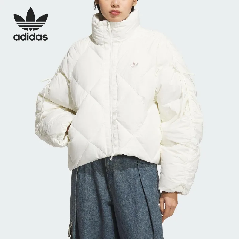 Adidas Clover Women's Sports Stand-up Collar Fashion Warm Down Jacket KC2611