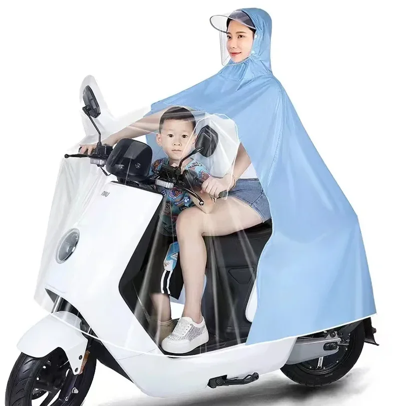 Thickened Extended Electric Bicycle Raincoat Full Body Anti-Rain Coat For Children Motorcycle Rider Rain Coat