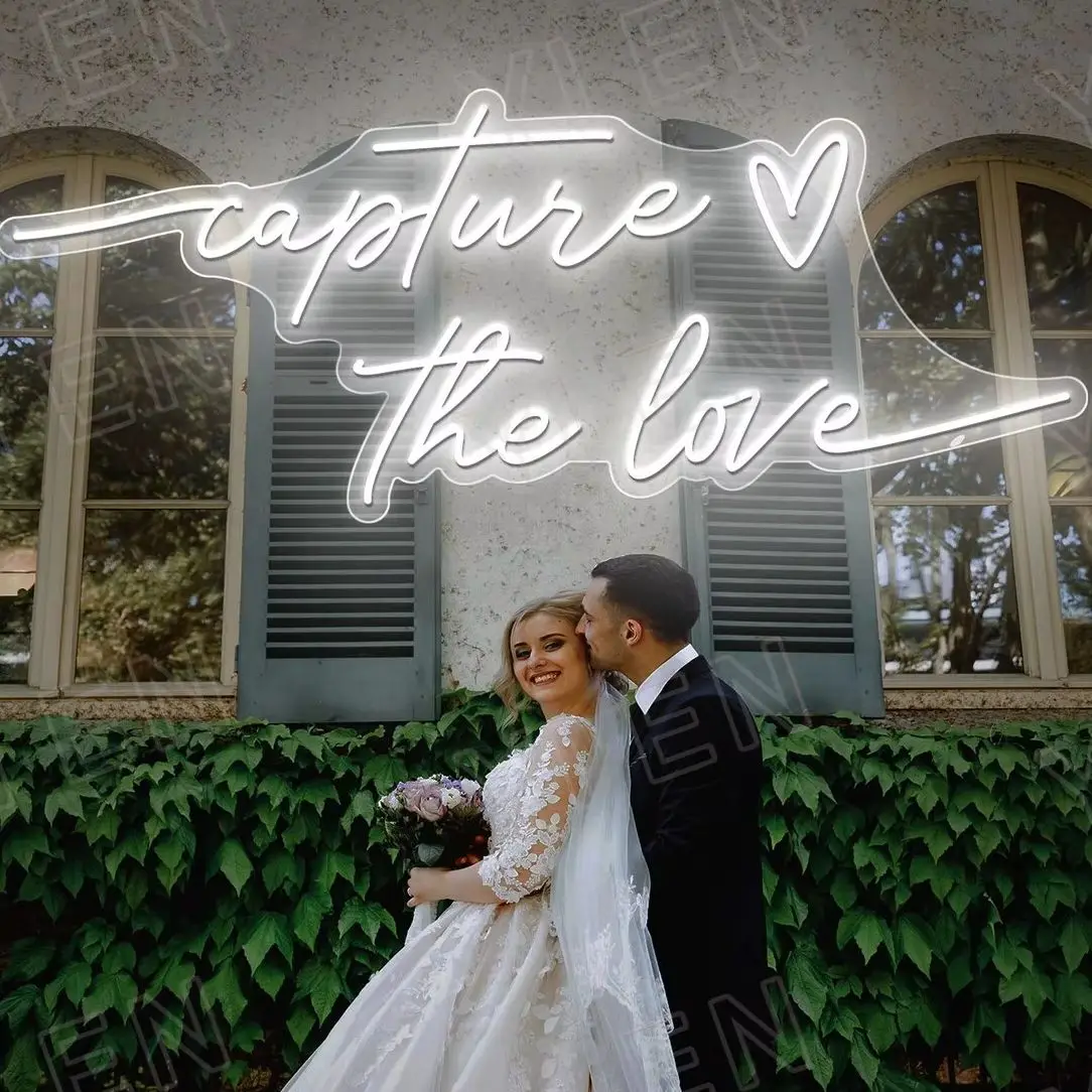 Capture The Love Neon Sign Customize any text and Pattern Neon Sign. Free Shipping Worldwide.