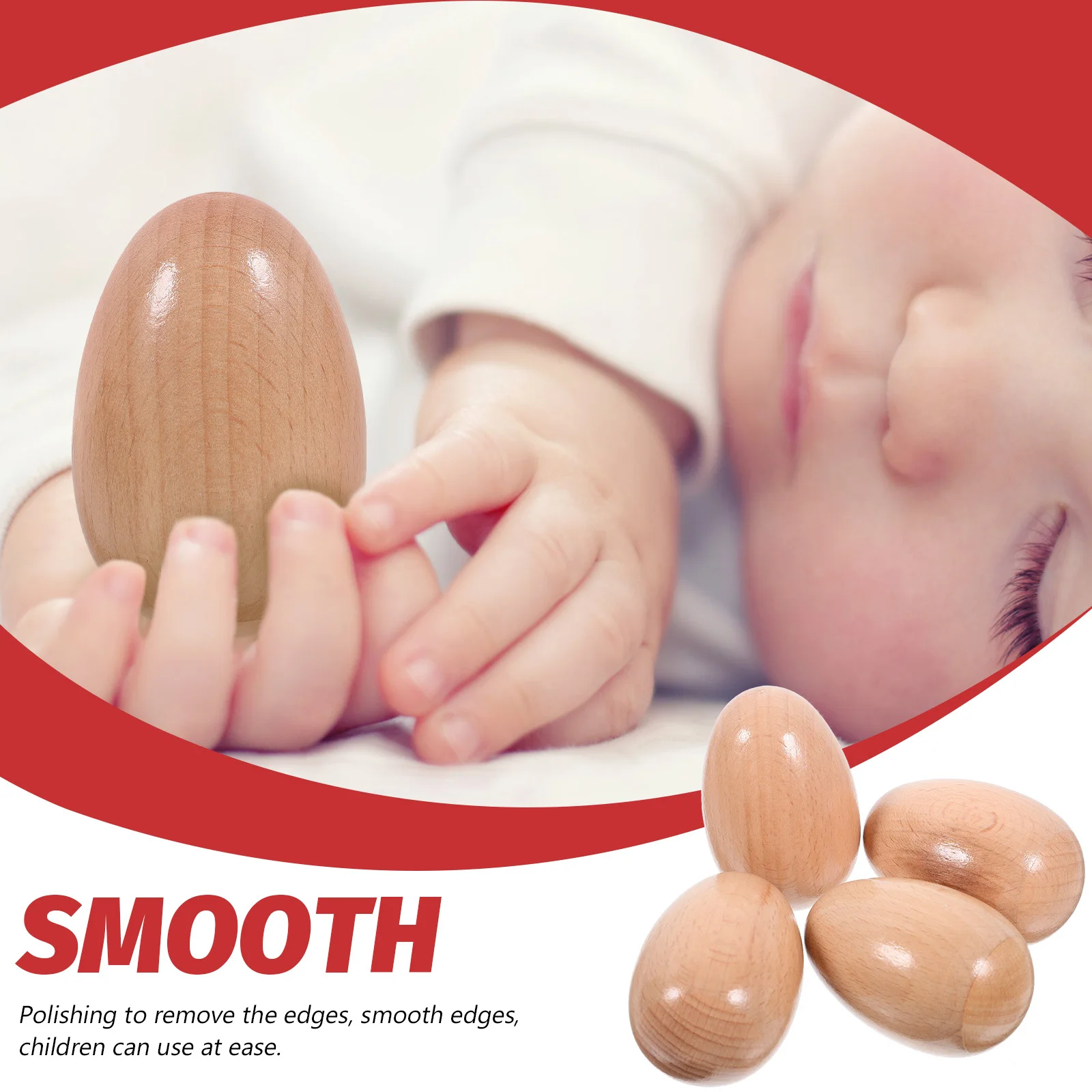 

4Pcs Wooden Egg Shakers Handheld Maracas Music Instruments for Toddlers Educational Music Noise Maker Wooden Maracas Eggs