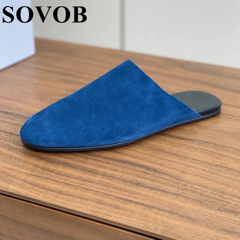 

New Spring Autumn Solid Color Flat Slippers Women's Retro Simple Comfortable Mules Outdoor Leisure Vacation Lazy slippers 2024