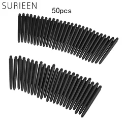 Black 50Pcs/lot Nylon Dart Shafts 2BA 48mm Screw Thread Plastic Darts Rod Stems Darts Accessories For Standard 2BA Screw Thread
