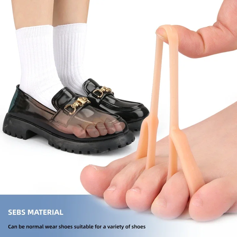 2 stück = 1 paar Silikon Splitter Fußpflege Gel Hammer Zehen Unterstützung Pads Bunion Teller Corrector Orthopädische Versorgung Separatoren – Detail 11