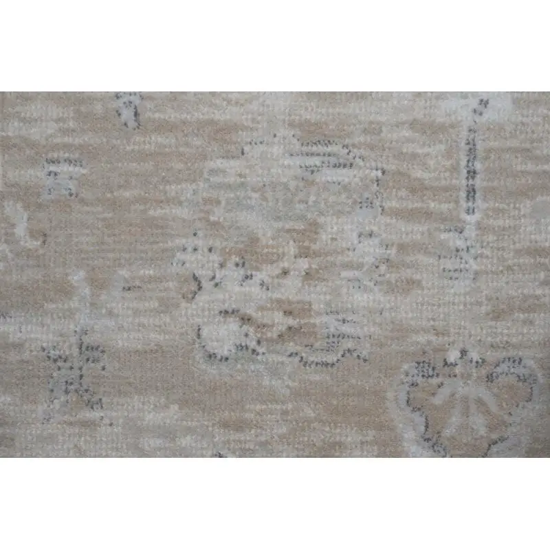 Elmina Brown Area Rug in Ivory, Taupe, and White Viscose
