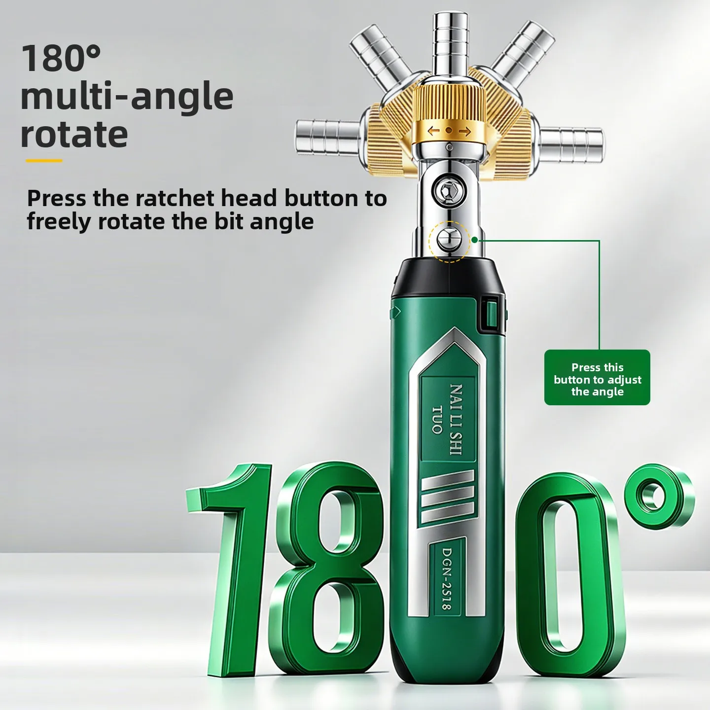 14 in 1 Industrial Ratchet Screwdriver Set High Hardness 180 Degree Rotating Manual Repair Tool for Tight Spaces