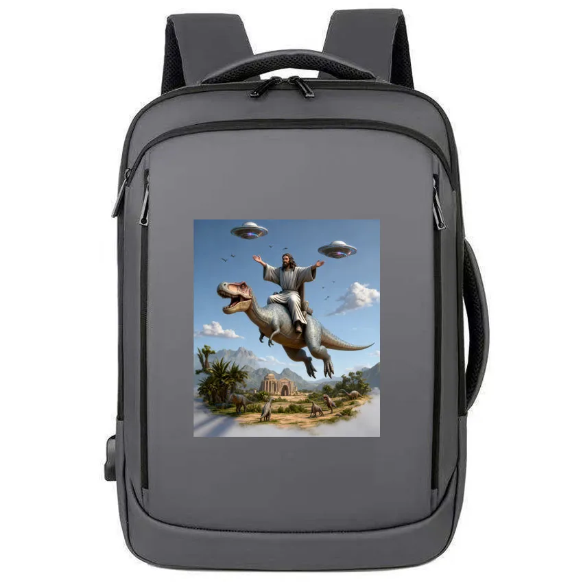 

Men Laptop Backpack Women's School Backpack Male Travel Bag Cute Cartoon Dinosaur Fashion Printed Boy Girl USB Charging Rucksack