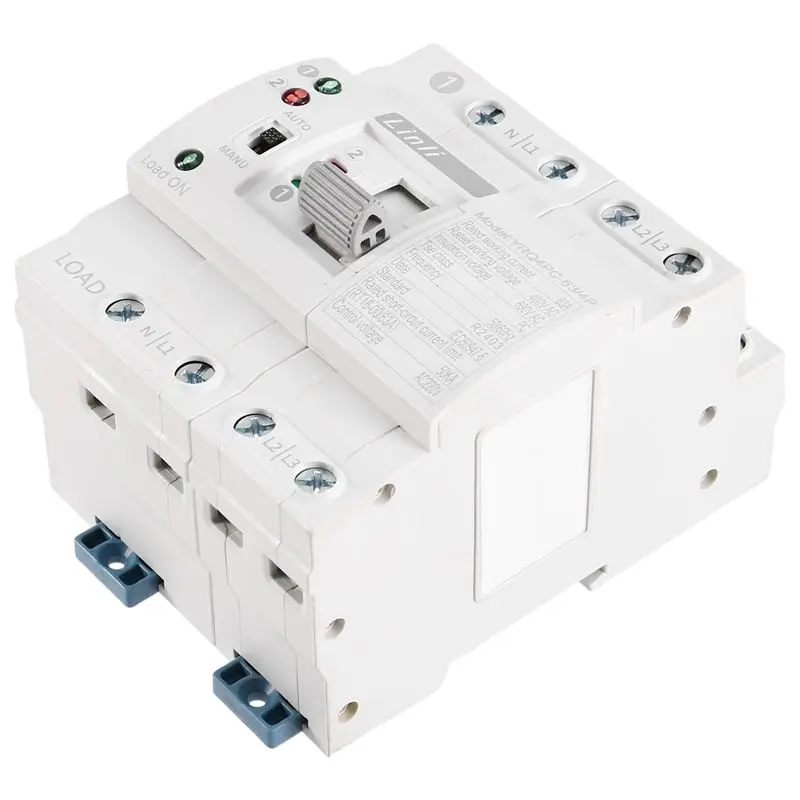 AT29-LINLI ATS Automatic Transfer Switch Dual Power Electrical Selector Switches Din Rail 220V 63A Uninterrupted Power 4P