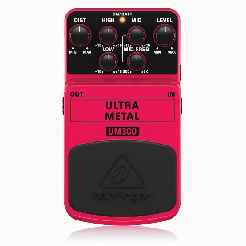 

Behringers UM300 Electric Guitar Bass Distortion Faz Single Block Effect Offers Three Sound Mode Guitar Effect